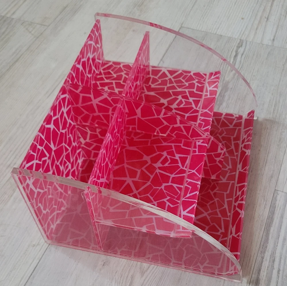 Hot Pink Geometric Multipurpose Home Organizer